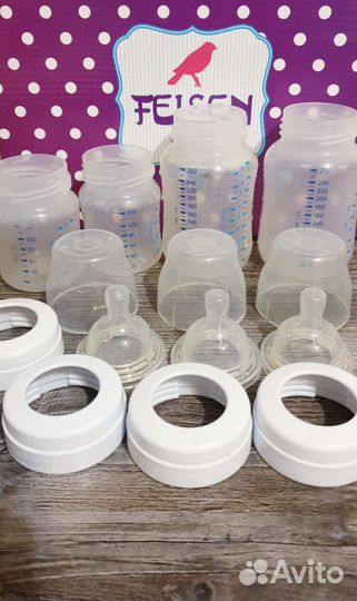 Бутылочки для кормления avent с соками и 2пустышки