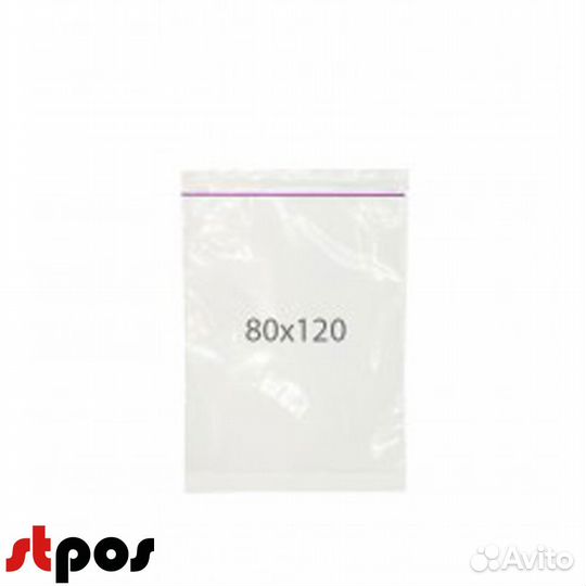 Пакеты zip lock 80х120 мм, 35 мкм, 100 шт./упак