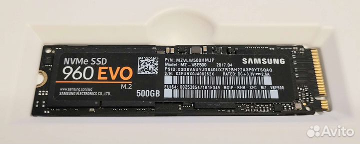 SSD Samsung 960 EVO 500Gb NVMe M.2
