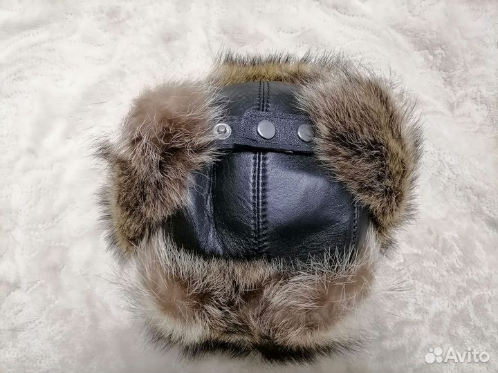 Шапка зимняя с мехом, для мальчика