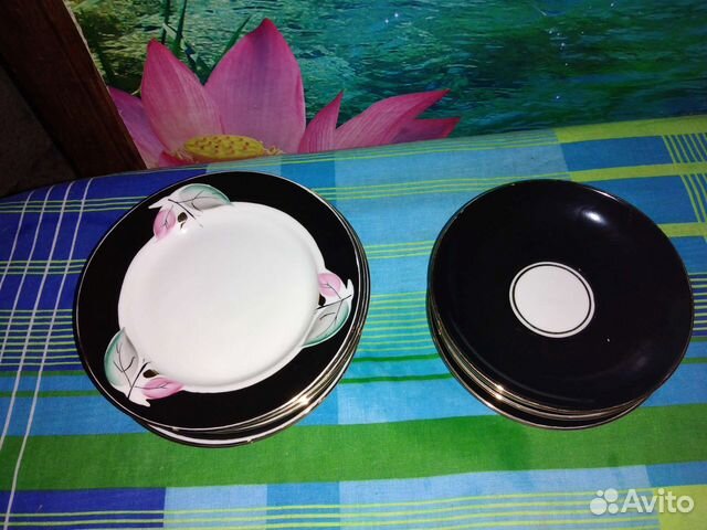 Тарелки: кобальт, черные, хайта СССР
