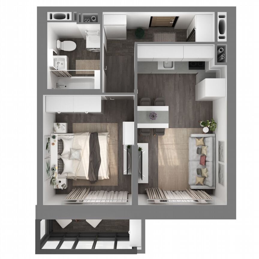 1-к. квартира, 38,6 м², 16/23 эт.