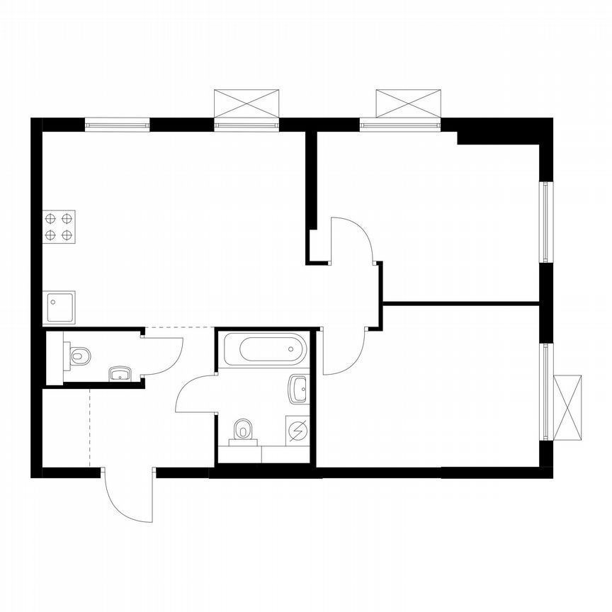 2-к. квартира, 53,6 м², 5/25 эт.