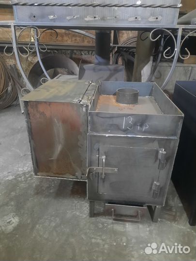 Печь для бани с баком