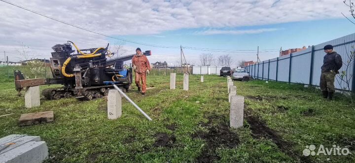 Забивка свай. Фундамент на сваях жб