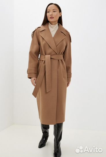Пальто женское демисезонное 42 44 бежевое