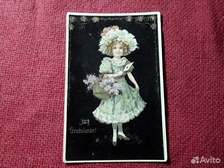 Карточка /поздравляю/ до 1917 г Швеция