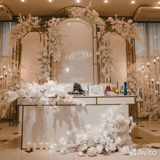 Оформление зала, свадебный декор