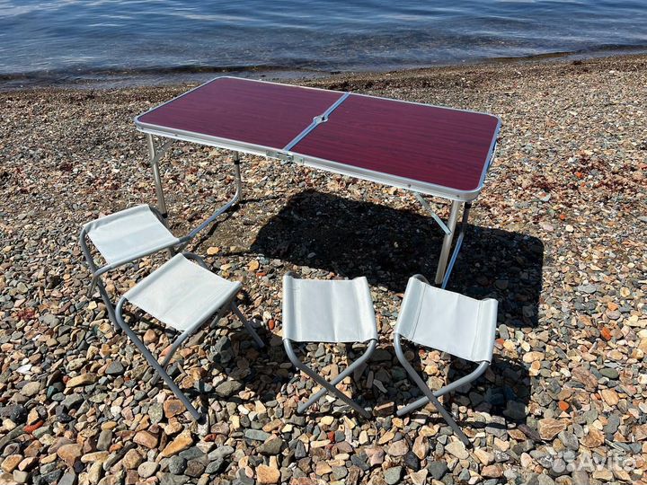 Стол +4 стула складной туристический
