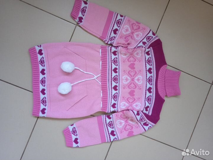 Тёплое платье-туника 110-116