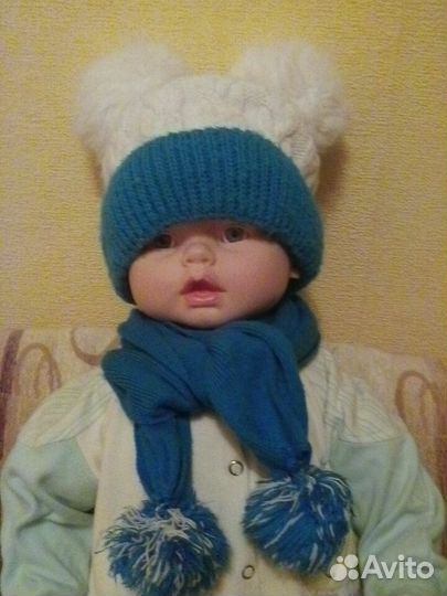 Шапка с шарфом