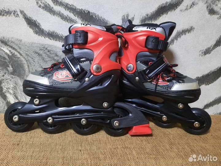 Роликовые коньки детские RGX Braman красные 30-33