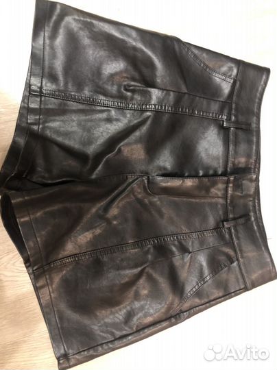 Шорты женские кожаные 46