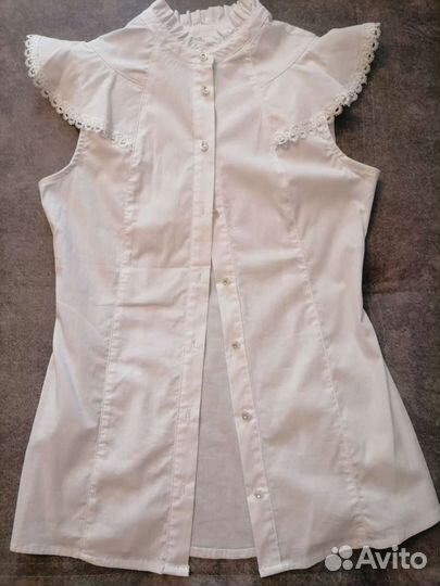 Блузка белая школьная