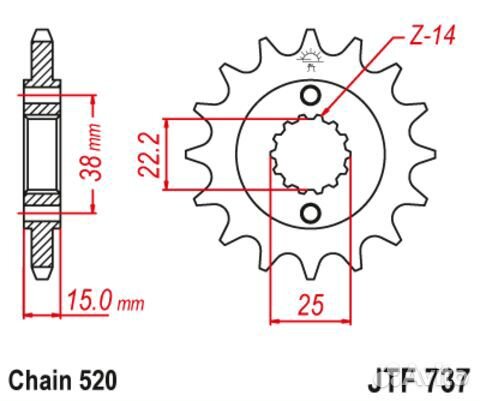 Звезда ведущая JTF737 14