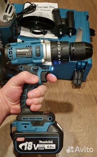 Бесщёточный набор Makita 2в1 Шуруповерт+Болгарка