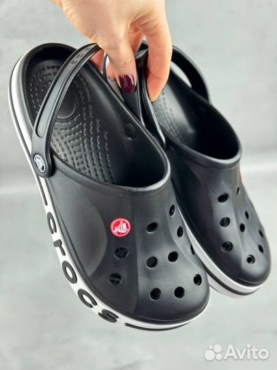 Мужские шлёпки кроксы сланцы Crocs Black