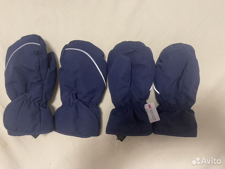 Непромокаемые варежки H&M для двойни 1-2 года