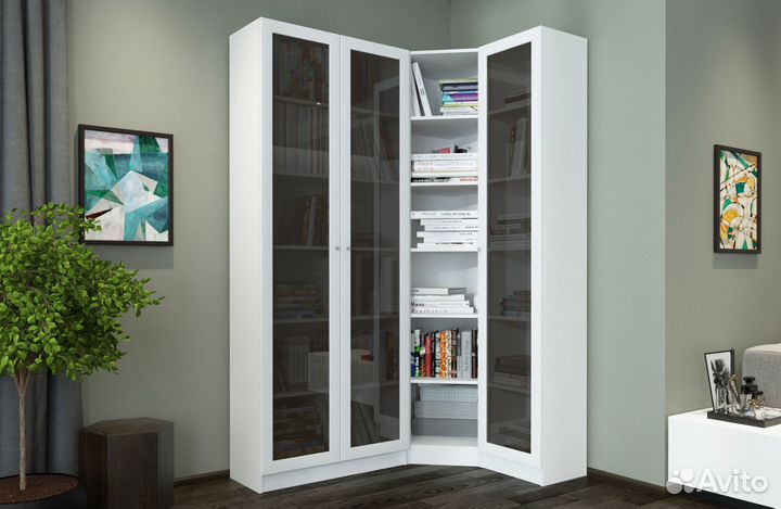 Книжный шкаф угловой 