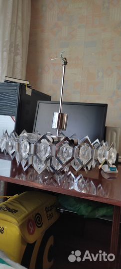 Люстра хрустальная кухонная 3 шт светильник