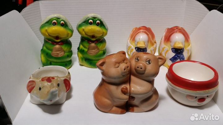 Солонка СССР фарфоровая 9 шт