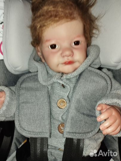 Кукла реборн ручной работы,виниловая, мальчик