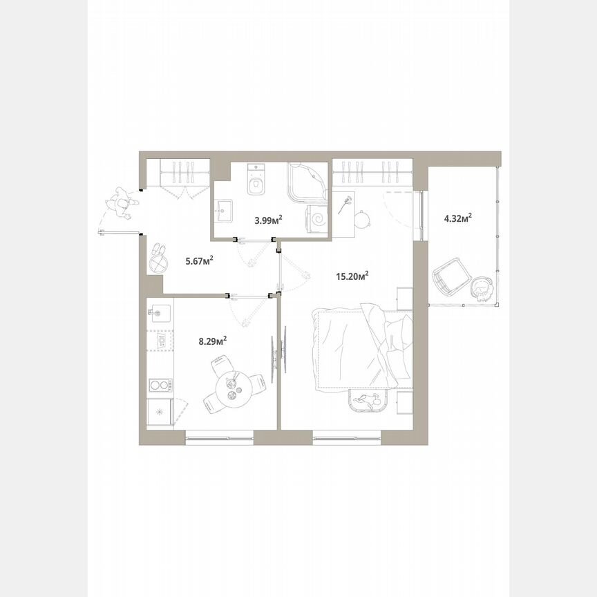 1-к. квартира, 35,3 м², 8/12 эт.