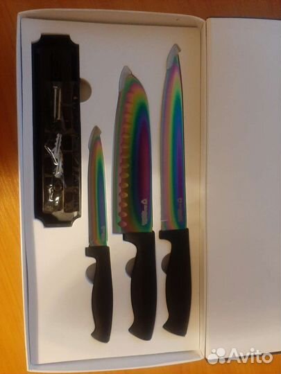 Набор ножей с титановый покрытием
