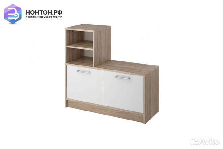Тумба Лофт-2 дуб сонома / белый