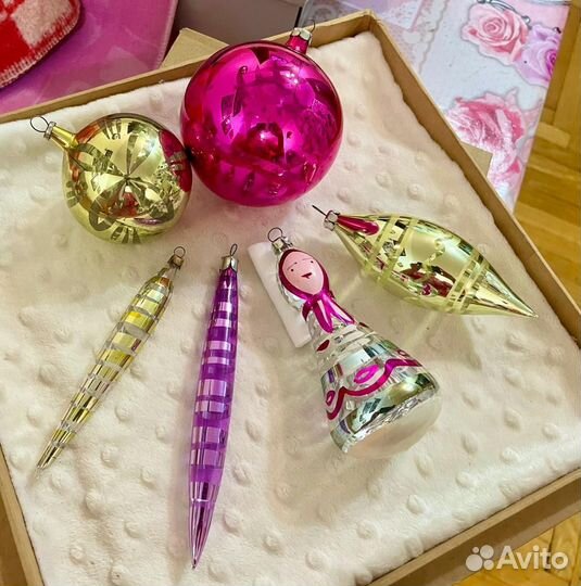 Елочные игрушки СССР глинка каустик - 3