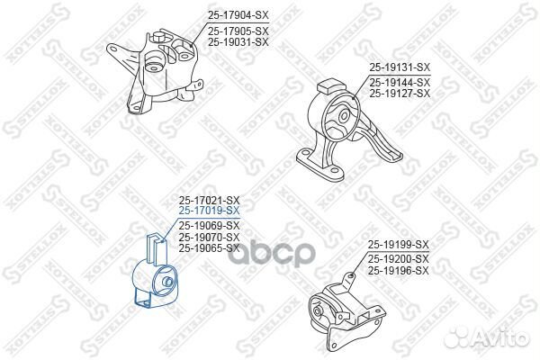 Подушка двс передняя Toyota Avensis AZT250L/ZZ