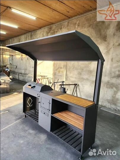 Мангал с крышей 4в1