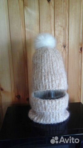 Шапка с манишкой(мохер)