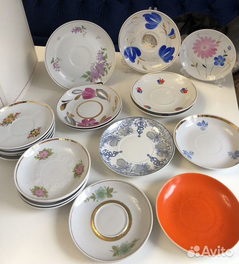 Блюдца Дулево лфз СССР разные