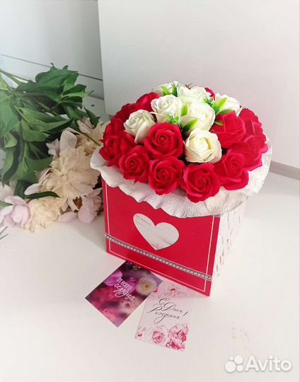 Букет из мыльных роз. Подарок на 8 марта