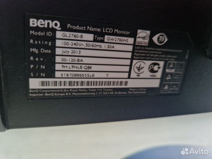 Монитор benq 27