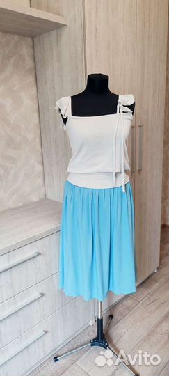 Юбка La Reine Blanche + шёлковый топ Orange