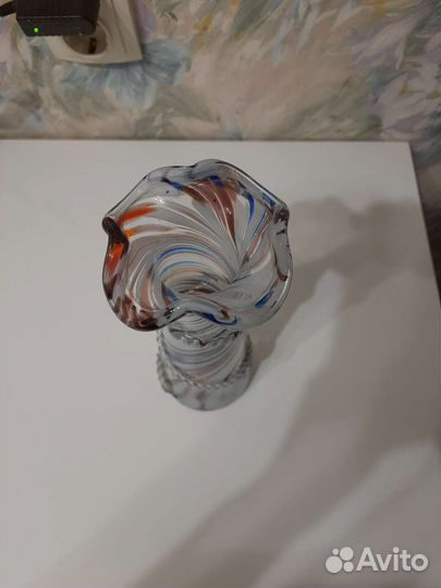 Ваза цветное стекло 1970 - 1980г