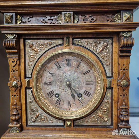 Антикварные каминные часы Lenzkirch