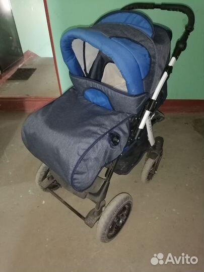 Коляска-трансформер Babyton Pillo OX Denim-Blue