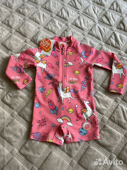 Купальный костюм для девочки солнцезащитный 80