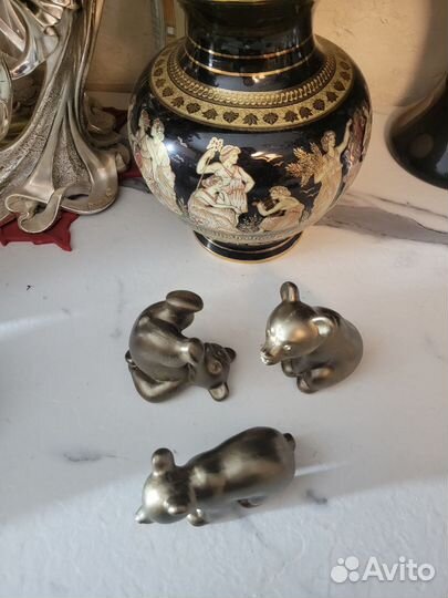 Медведь статуэтка из гипса декор для дома