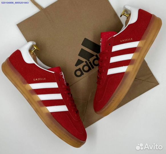 Кроссовки Adidas Gazelle Red (Арт.60052)