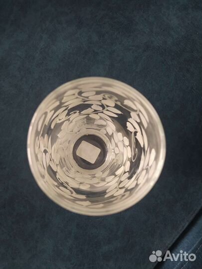 Ваза для цветов стекло ручная роспись 