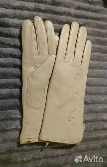 Перчатки женские бежевые