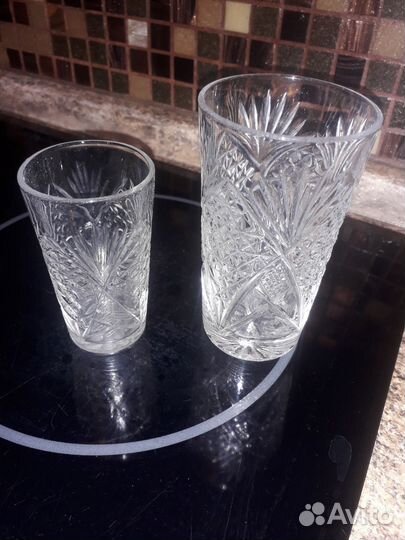 Хрустальные стопки,рюмки.Пивная кружка СССР