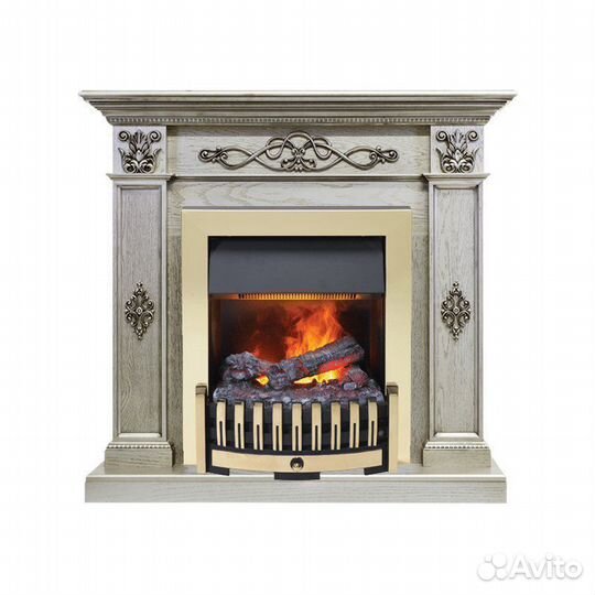 Каминокомплект Derby - Old silver с очагом Danvill