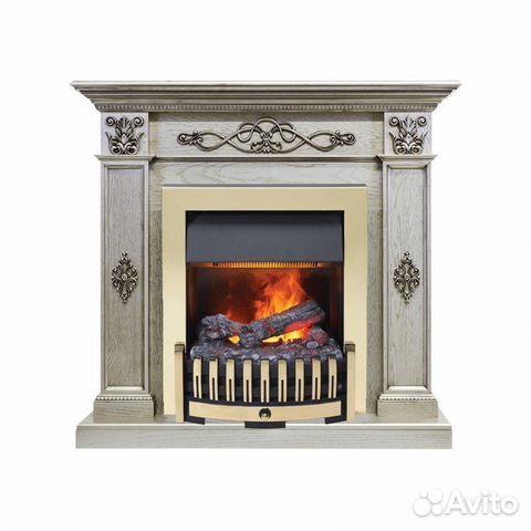 Каминокомплект Derby - Old silver с очагом Danvill