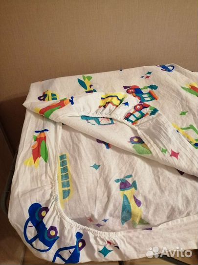 Простынь на резинке 120 60