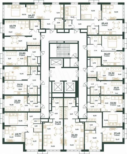 Квартира-студия, 22,3 м², 2/24 эт.